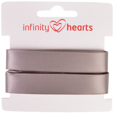 Infinity Hearts Kantband/Snedslå Viskos Satin 40/20mm 1701 Grå - 5m