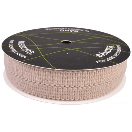 Stickat Fållband 25mm 02 Grå - 5m
