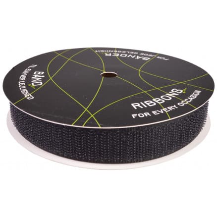 Balsløw Kardborreband Hane/Hook 20mm 02 Svart - 5m