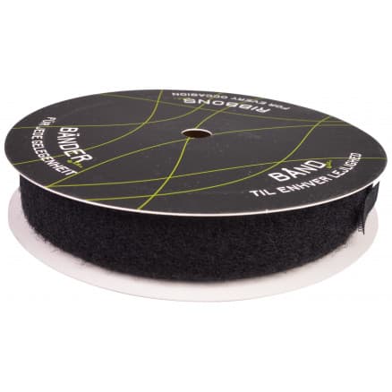 Balsløw Hona/Loop Kardborreband 20mm 02 Svart - 5m