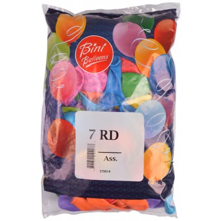 Bini Balloons Ballonger Ass. färger Ø21cm - 100 st.