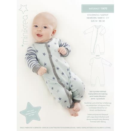 MiniKrea Snittmönster 11470 Pyjamas str. 0-3 år