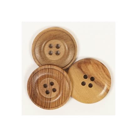 Drops Knapp av Cederträ Bränt 25mm 512 - 1 st.