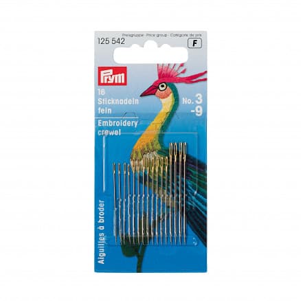 Prym Broderinålar Stål Silver 0,60x35mm Nr. 9 - 16 st.