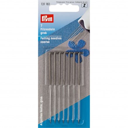Prym Filtnålar/Tovnålar Grov Stål Silver 78mm - 7 st