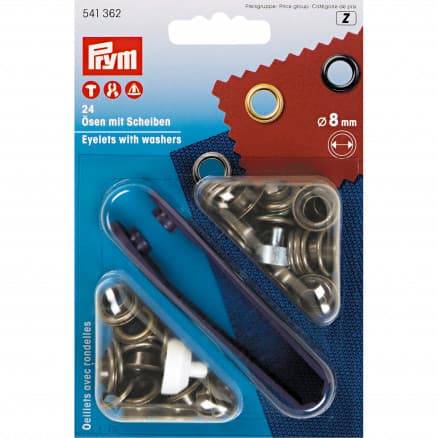 Prym Ã–ljetter/Segelringar Mässing 8mm - 24 st