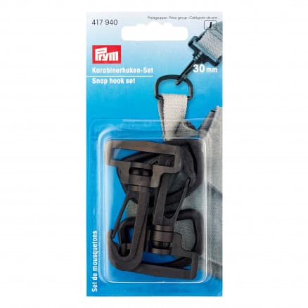 Prym Karbinhake Plast Svart 30mm - 2 st