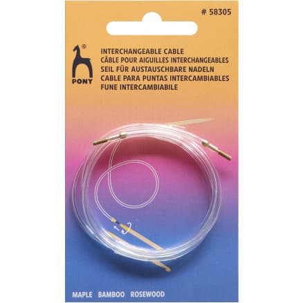 Pony Perfect Wire / Kabel till Ändstickor 32cm (Blir 60cm inkl. stickor)
