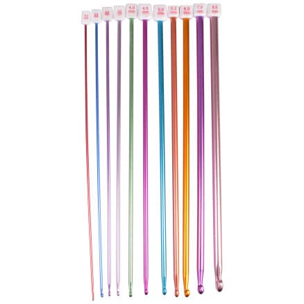 Infinity Hearts Jumperstickorset Aluminium 2-8 mm 27 cm - 11 storlekar