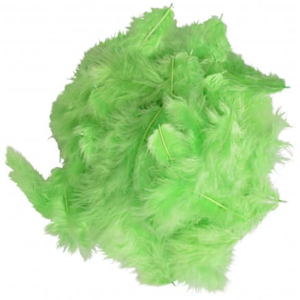 Fjädrar/Dun Grön 5-8cm - ca. 7g