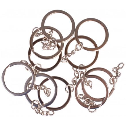 Infinity Hearts Nyckelring med Kedja Silverfärgad 28mm - 10 st.