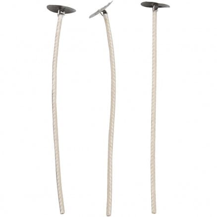 Vaxade ljusvekar, L: 10 cm, tjocklek 2 mm, 50 st.