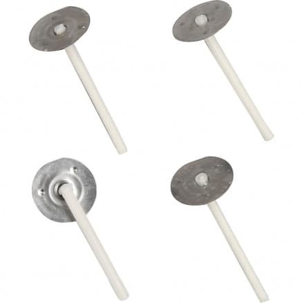 Vaxade ljusvekar, L: 3,5 cm, tjocklek 2 mm, 100 st.