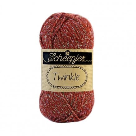 Scheepjes Twinkle Garn Glimmer 906 Röd