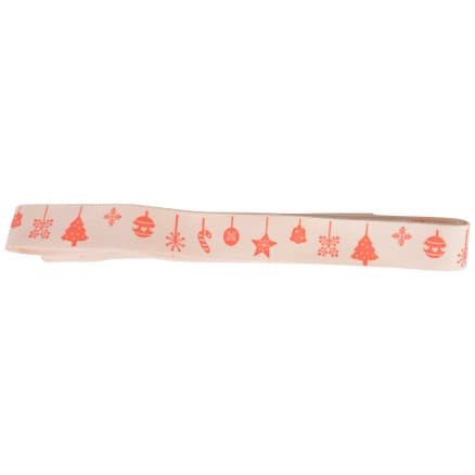 Infinity Hearts Tygband/Presentsnöre Ass. Julmotiv Röd 20mm - 3 meter