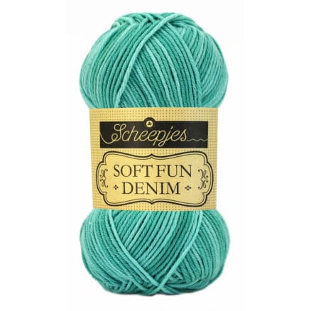 Scheepjes Softfun Denim Garn Print 517 Sjögrön
