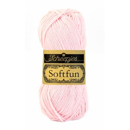 Scheepjes Softfun Garn Unicolor 2513 Ljus Rosa