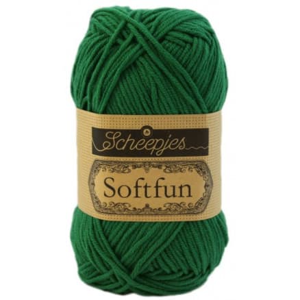 Scheepjes Softfun Garn Unicolor 2535 Mellangrön