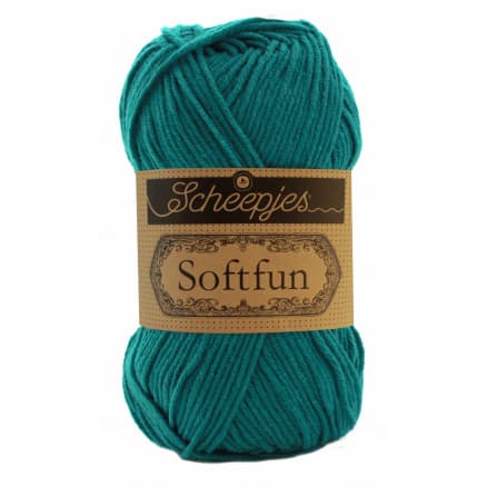 Scheepjes Softfun Garn Unicolor 2604 Petrol