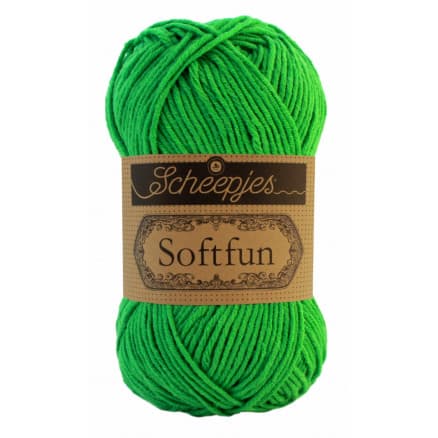Scheepjes Softfun Garn Unicolor 2605 Klar Grön