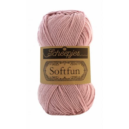 Scheepjes Softfun Garn Unicolor 2618 Dov Rosa