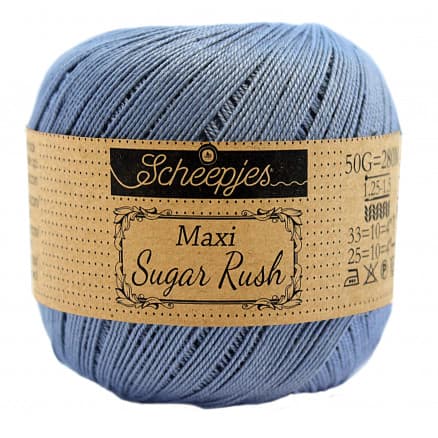 Scheepjes Maxi Sugar Rush Garn Unicolor 247 Bluebird