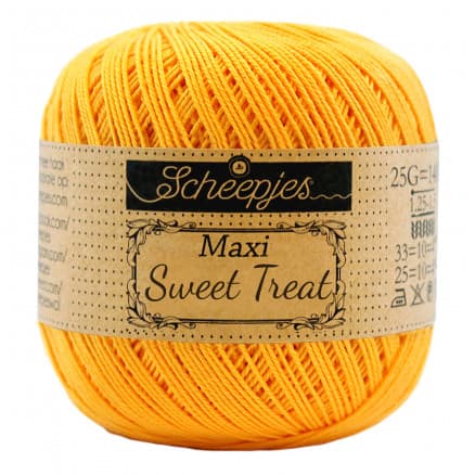 Scheepjes Maxi Sweet Treat Garn Unicolor 208 Yellow Gold
