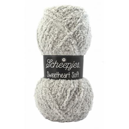 Scheepjes Sweetheart Soft Garn Unicolor 2 Ljusgrå
