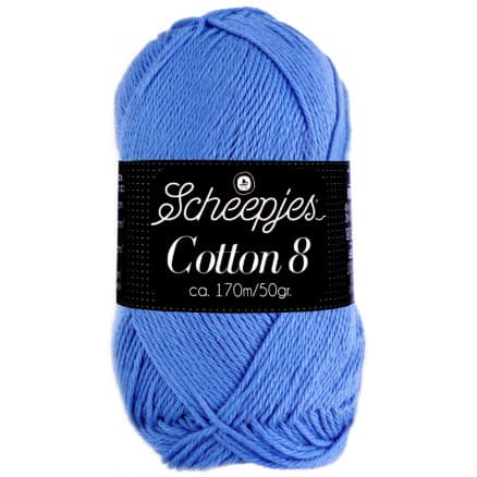 Scheepjes Cotton 8 Garn Garn Unicolor 506 Lavendelblå