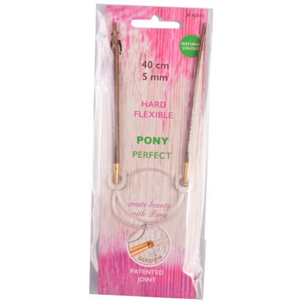 Pony Perfect Rundstickor Trä 40cm 5,00mm / 23.6in US8