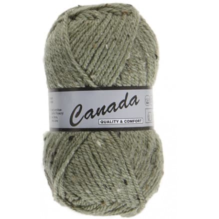 Lammy Canada Garn Mix 495 Ljus armégrön/Natur/Brun