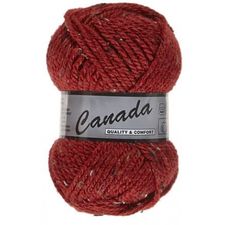 Lammy Canada Garn Mix 440 Mörkröd/Beige/Brun