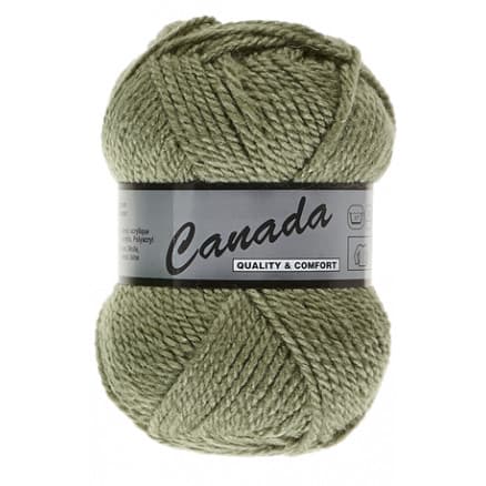 Lammy Canada Garn Unicolor 076 Ljus armégrön