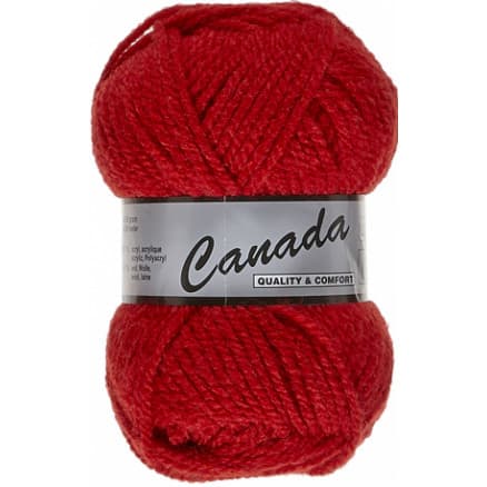 Lammy Canada Garn Unicolor 043 Röd