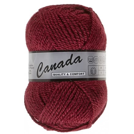 Lammy Canada Garn Unicolor 018 Mörkröd