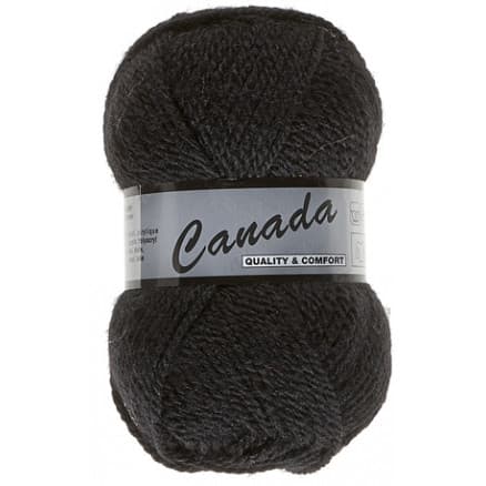Lammy Canada Garn Unicolor 001 Svart