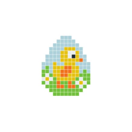 Påskkyckling Pixelhobby - Påsk-pärlmönster
