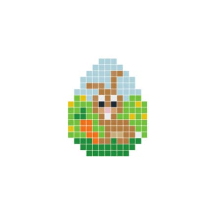 Påskhare Brun Pixelhobby - Påsk-pärlmönster