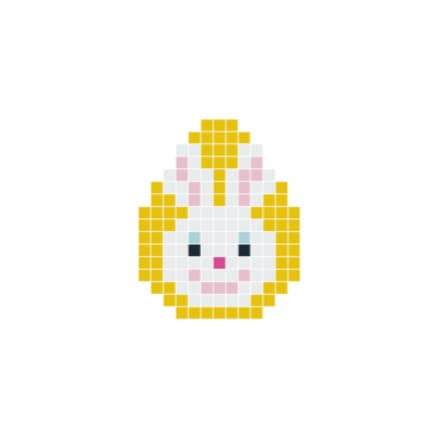 Påskhare Huvud Pixelhobby - Påsk-pärlmönster