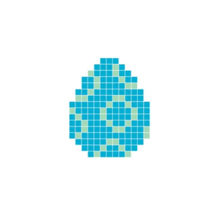 Påskägg Blå Pixelhobby - Påsk-pärlmönster