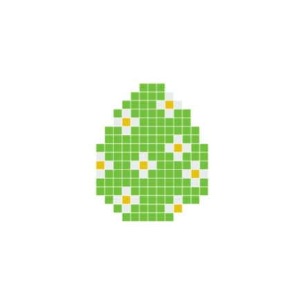 Påskägg Grön Pixelhobby - Påsk-pärlmönster