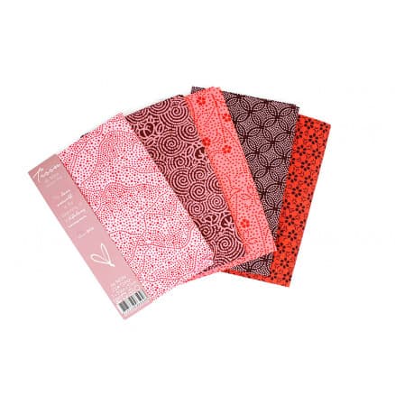 Tissu de Marie Fat Quarter Rose 50x57cm - 5 st.