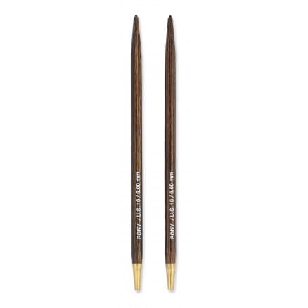 Pony Perfect Ändstickor Trä 14cm 6,00mm US10