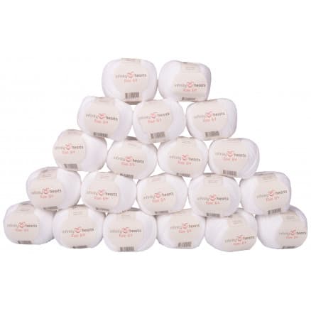 Infinity Hearts Rose 8/4 Garnpaket Unicolor 02 Vit - 20 st