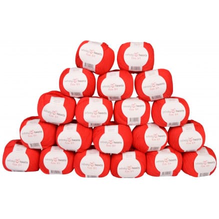 Infinity Hearts Rose 8/4 Garnpaket Unicolor 19 Röd - 20 st