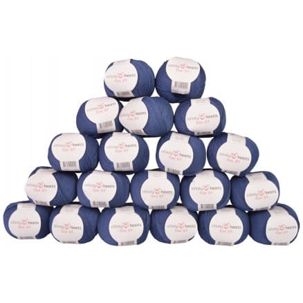Infinity Hearts Rose 8/4 Garnpaket Unicolor 114 Marinblå - 20 st