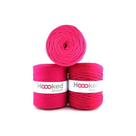 Hoooked Zpagetti Trikågarn Unicolor 04 Mörkrosa Nyanser 1 st.