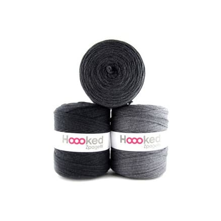 Hoooked Zpagetti Trikågarn Unicolor 22 Mörkgrå Nyanser 1 st.