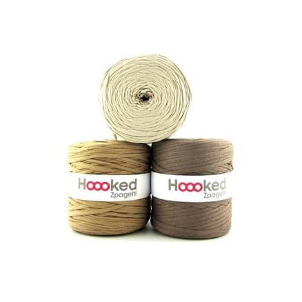 Hoooked Zpagetti Trikågarn Unicolor 24 Kamel/Beige Nyanser 1 st.