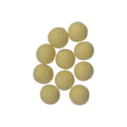 Filtkulor 20mm Ljusgul W3 - 10 st.